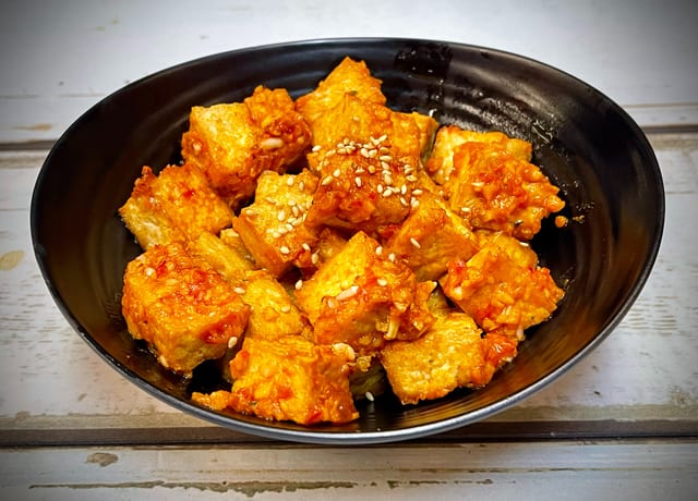 Spicy Garlic Tofu.