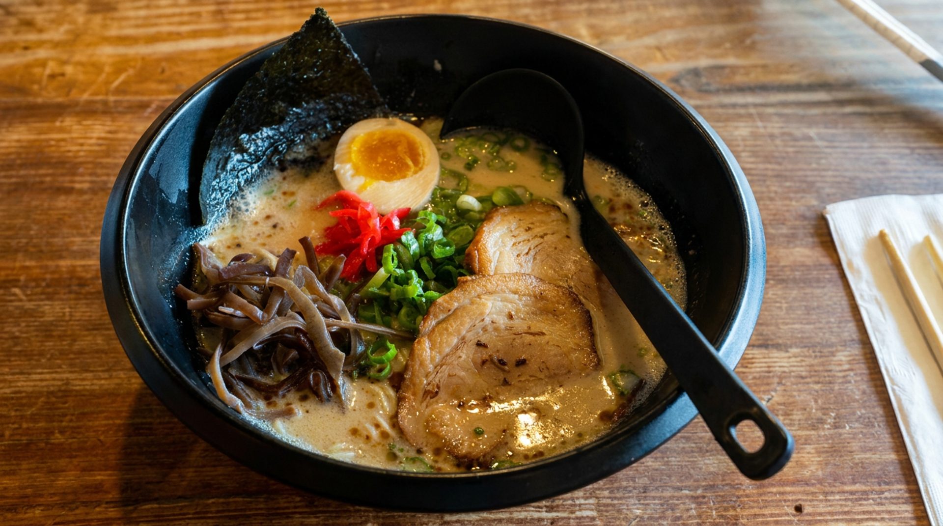The spicy tonkotsu ramen